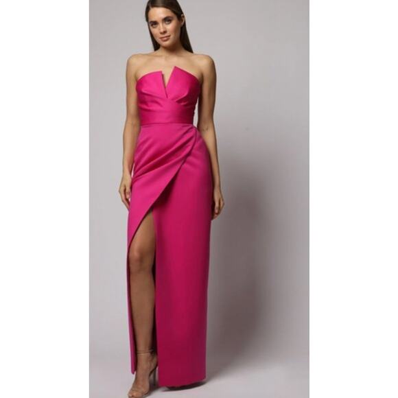 Jay Godfrey Dresses & Skirts - Jay Godfrey Darcy Gown Fushia Bright Pink NEW with Tags Size 4 Wedding Guest